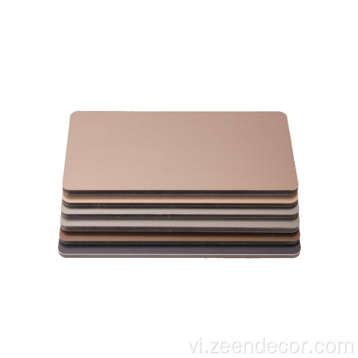 Trang trí tường đầy màu sắc tấm kim loại kết cấu gỗ veneer